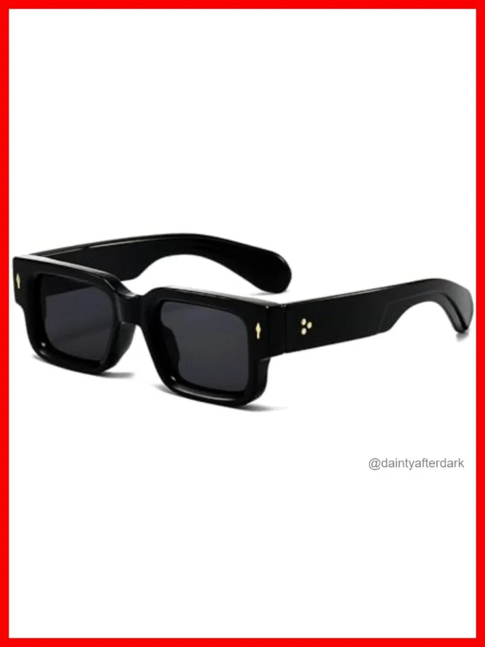 Thick Frame Square Sunglasses for Women Men Chunky UV400 Protection